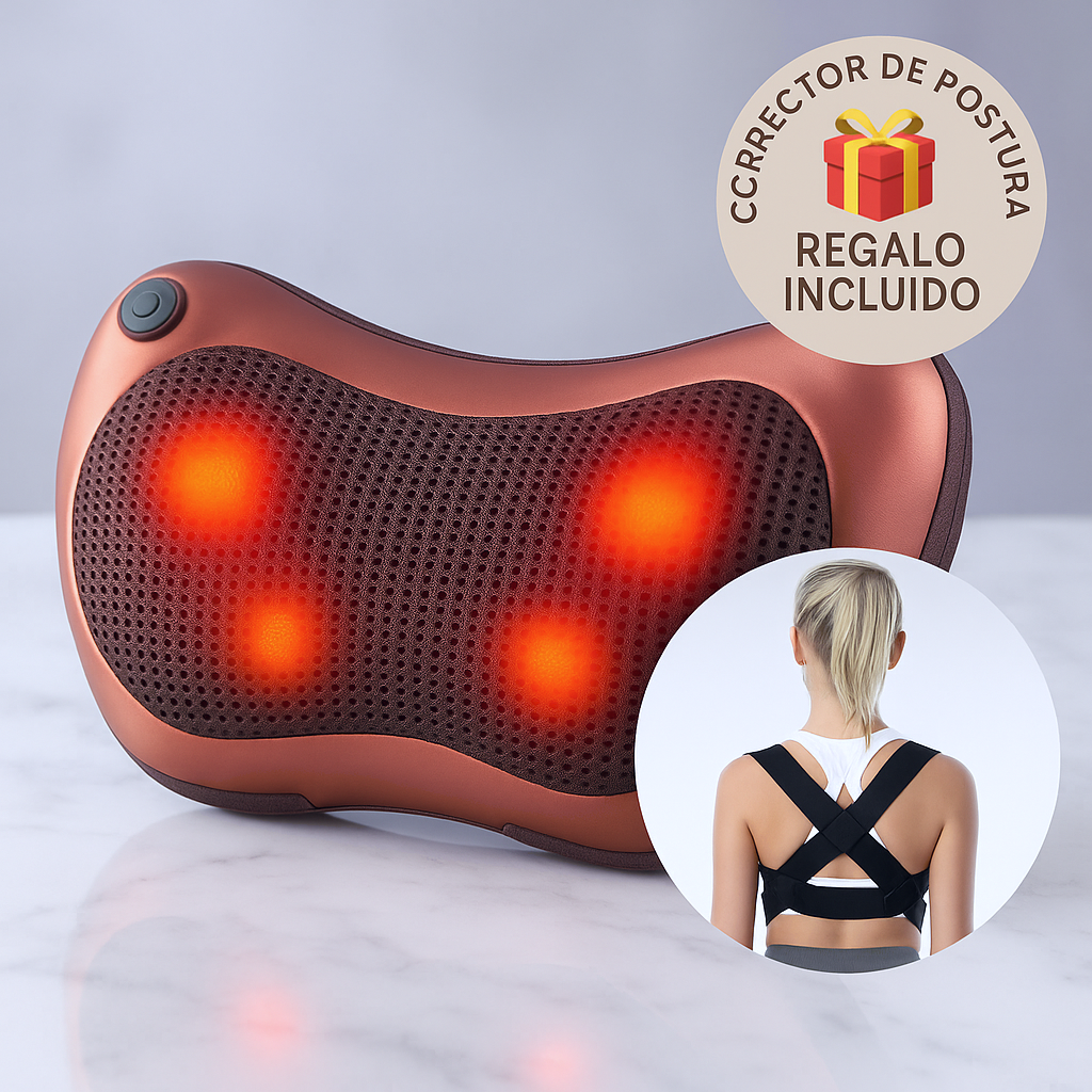 MASAYA™ | Almohada de Masaje Inteligente (Relajación Profunda 360°)